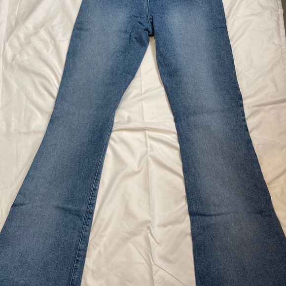 Mudd Jeans Juniors 7 Embroidered Tie Fly Flared Leg Vintage Bell 28x33 Hippie - Picture 2 of 8